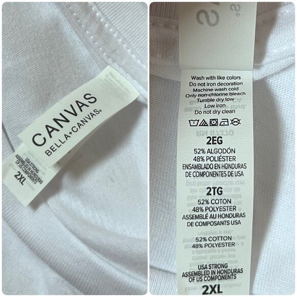 Bella Canvas White ‘Just A Happy Soul Looking For A Field of Flowers’ Tee 2XL - Picture 8 of 10